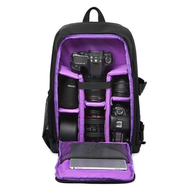 Mochila DSLR multifuncional à prova d'água para câmera e lente Nikon/Canon. - Image 12